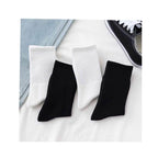 Men's Black and White Crew Socks 5-Pair Pack