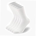Men's Black and White Crew Socks 5-Pair Pack