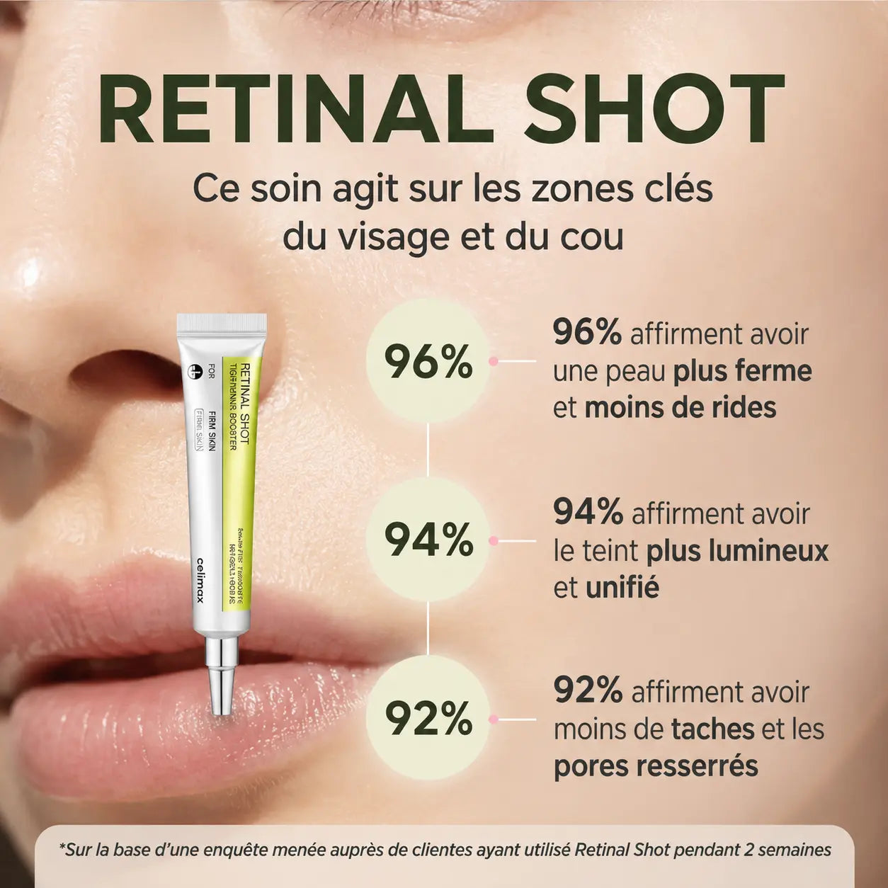 Rides atténuées, peau plus ferme en 4 semaines