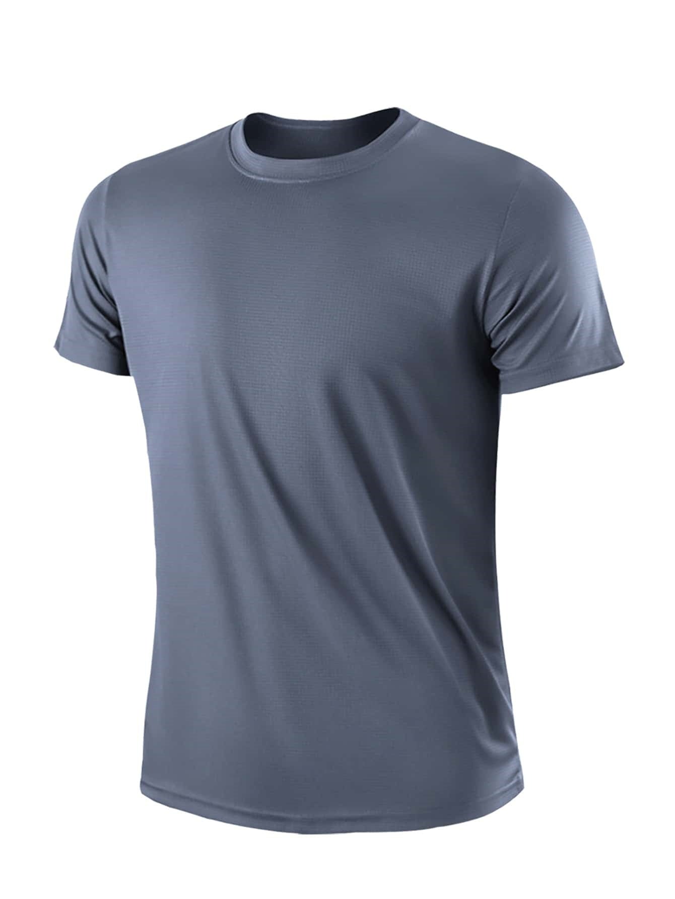 Men's Solid Color Round-Neck Top